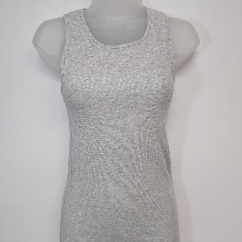 NWT SKIMS Cotton Rib Tank, Heather Grey, Small